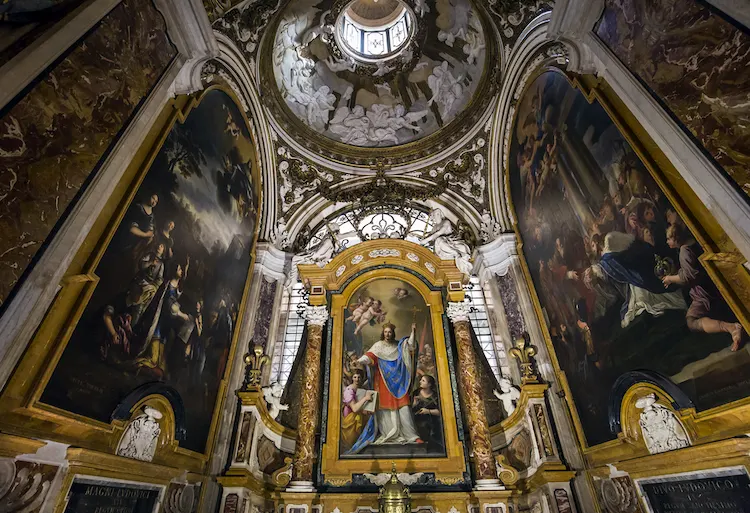 The old national church of the French in Rome