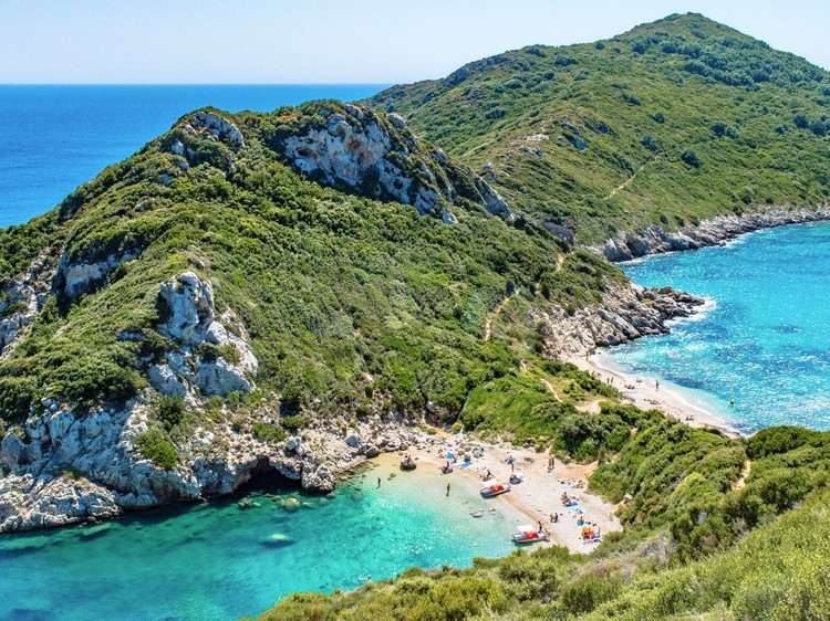 Twin Bays Beach Corfu the most beautiful islands in Greece